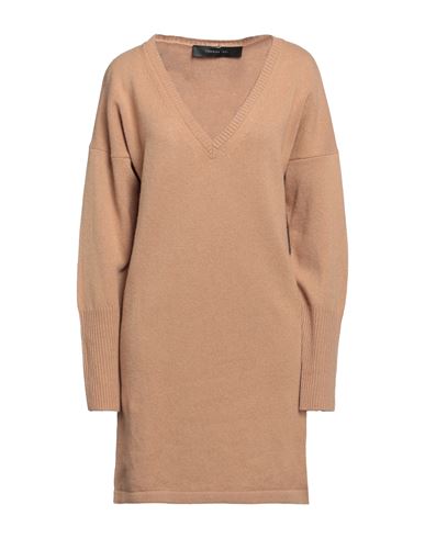 Federica Tosi Woman Sweater Camel Size 8 Wool, Cashmere In Beige