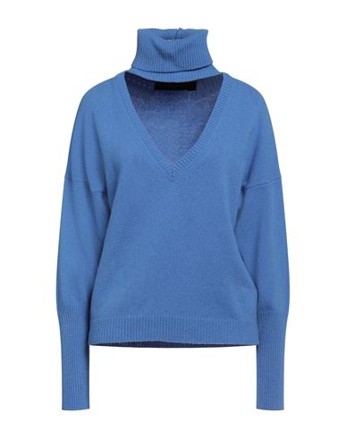 Federica Tosi Woman Sweater Azure Size 8 Virgin Wool, Cashmere In Blue