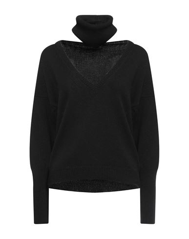 Federica Tosi Woman Sweater Black Size 6 Virgin Wool, Cashmere