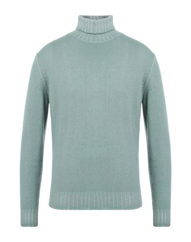 Shop Filippo De Laurentiis Man Turtleneck Sage Green Size 42 Merino Wool, Cashmere