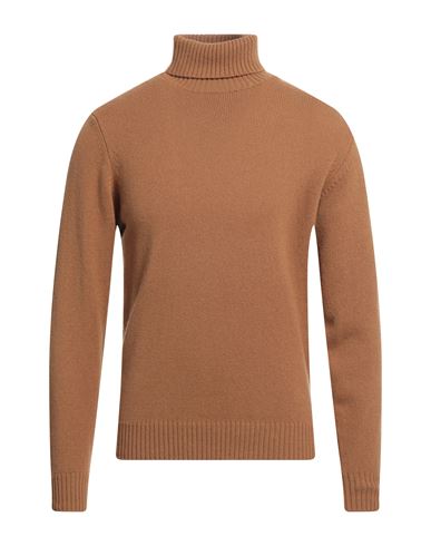 FILIPPO DE LAURENTIIS FILIPPO DE LAURENTIIS MAN TURTLENECK CAMEL SIZE 36 MERINO WOOL, CASHMERE