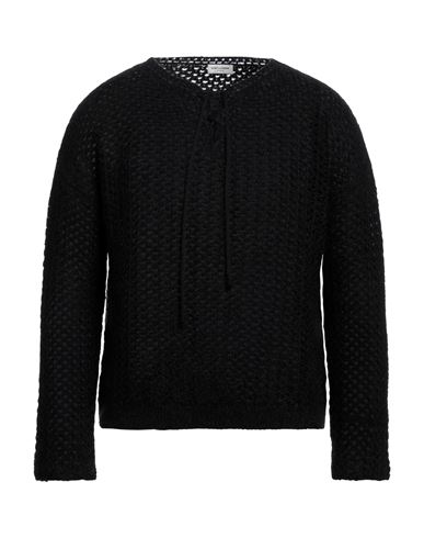 Saint Laurent Man Sweater Black Size Xl Wool, Mohair Wool, Polyamide