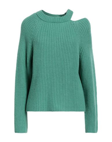 Pinko Woman Sweater Emerald Green Size S Polyamide, Viscose, Wool, Cashmere, Polyester