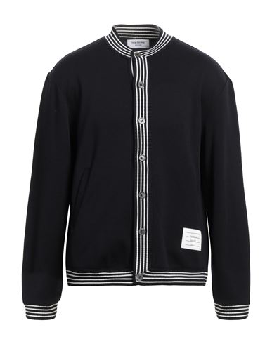 Thom Browne Man Cardigan Midnight Blue Size 5 Virgin Wool