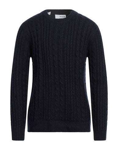 Selected Homme Man Sweater Midnight Blue Size L Acrylic, Nylon, Wool