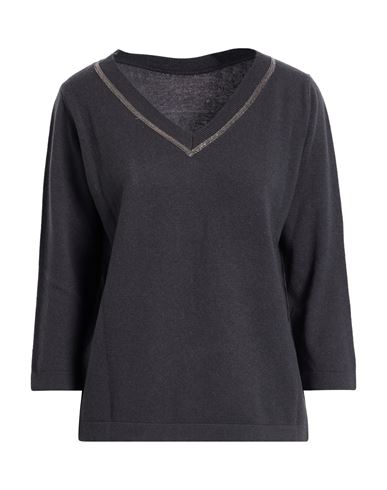 Fabiana Filippi Woman Sweater Charcoal Size 8 Pure Virgin Wool Iws, Silk, Cashmere In Black