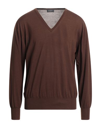 Shop Svevo Man Sweater Dark Brown Size 42 Wool