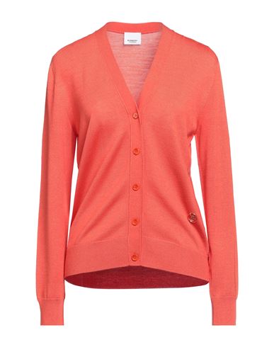 Burberry Woman Cardigan Orange Size S Wool, Silk, Polyamide, Elastane