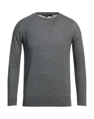 Seventy Sergio Tegon Man Sweater Lead Size S Virgin Wool In Grey
