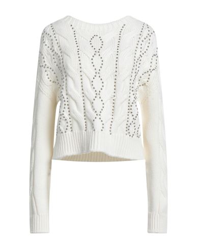 Ermanno Firenze Woman Sweater Cream Size 6 Wool In White