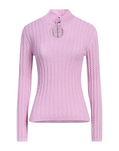 Shop Vivetta Woman Turtleneck Pink Size Xs Wool, Acrylic