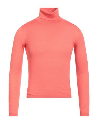 Svevo Man Turtleneck Coral Size 38 Cashmere In Pink