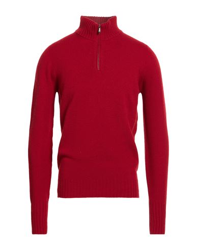 Drumohr Man Turtleneck Brick Size 44 Merino Wool In Red