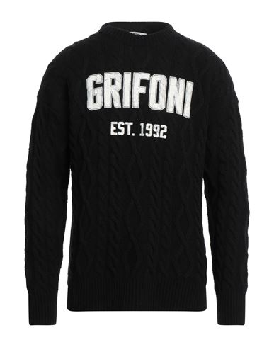 Mauro Grifoni Grifoni Man Sweater Black Size 42 Wool, Polyamide