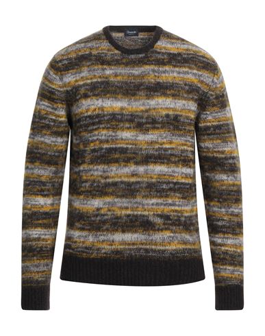 Drumohr Man Sweater Yellow Size 44 Lambswool