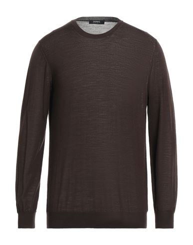 Alpha Studio Man Sweater Dark Brown Size 42 Cashmere