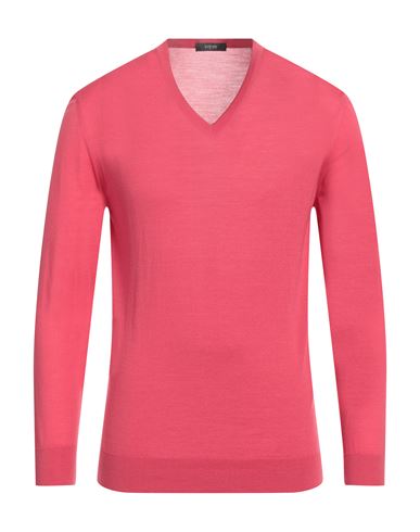 Svevo Man Sweater Coral Size 42 Wool In Red