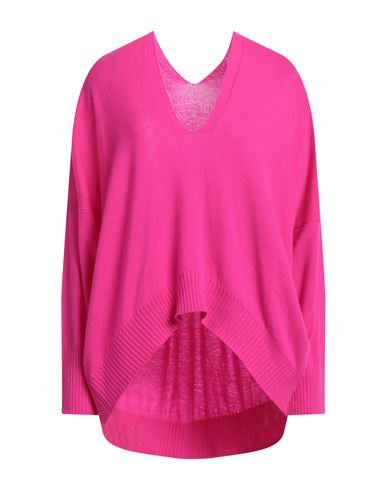 Liviana Conti Woman Sweater Fuchsia Size L Virgin Wool In Pink