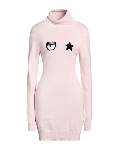Shop Chiara Ferragni Woman Turtleneck Light Pink Size M Wool, Viscose, Nylon, Cashmere