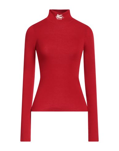 Shop Etro Woman Turtleneck Red Size 2 Virgin Wool