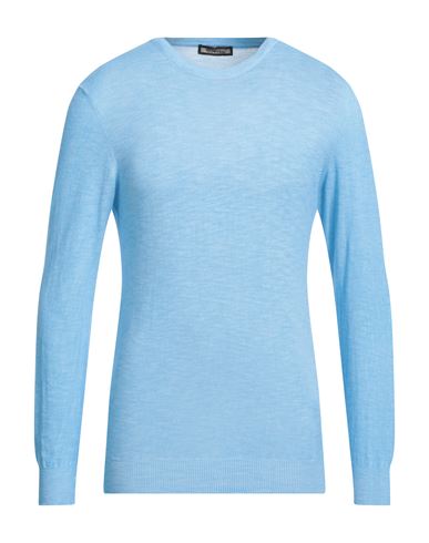 Mulish Man Sweater Azure Size M Cotton In Blue