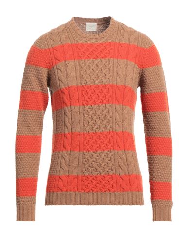 Drumohr Man Sweater Camel Size 44 Wool In Beige