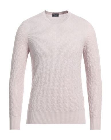 Drumohr Man Sweater Light Pink Size 48 Merino Wool