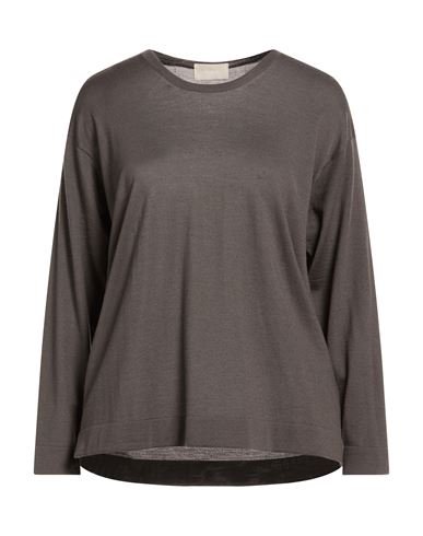 Drumohr Woman Sweater Charcoal Size M Super 140s Wool In Gray