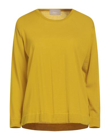 Drumohr Woman Sweater Mustard Size L Super 140s Wool In Yellow