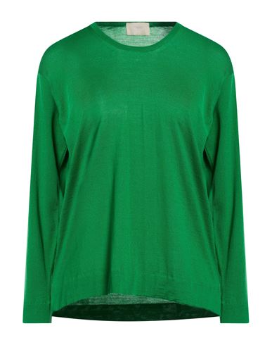 Drumohr Woman Sweater Emerald Green Size L Super 140s Wool In Green