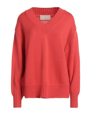 Drumohr Woman Sweater Coral Size M Merino Wool In Red