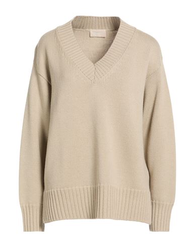 Drumohr Woman Sweater Sage Green Size L Merino Wool In Neutral