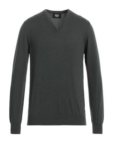 Alpha Studio Man Sweater Dark Green Size 40 Cashmere In Green