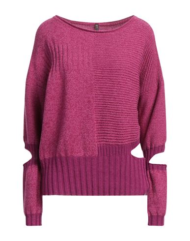 Manila Grace Woman Sweater Mauve Size Xl Wool, Polyamide In Purple