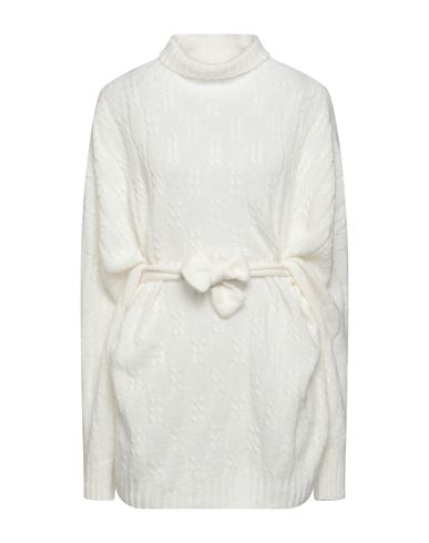 Drumohr Woman Turtleneck Ivory Size S Cashmere, Silk In White