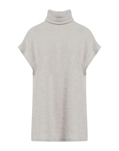 Giulia N Woman Turtleneck Light Grey Size S Polyester