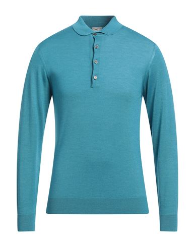 Caruso Man Sweater Pastel Blue Size 46 Cashmere, Silk