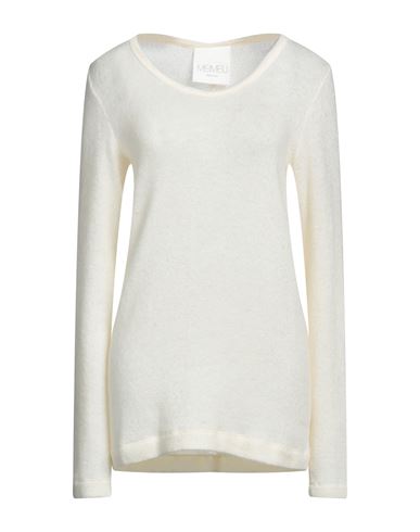 Meimeij Woman Sweater Ivory Size 4 Acrylic, Polyamide, Mohair Wool, Elastane In White