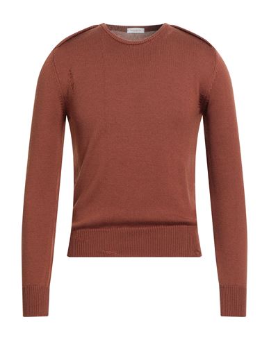 Paolo Pecora Man Sweater Brown Size S Wool In Brown