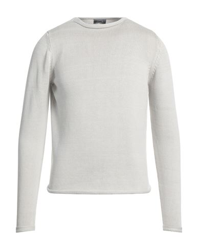Rossopuro Man Sweater Light Grey Size 5 Cotton