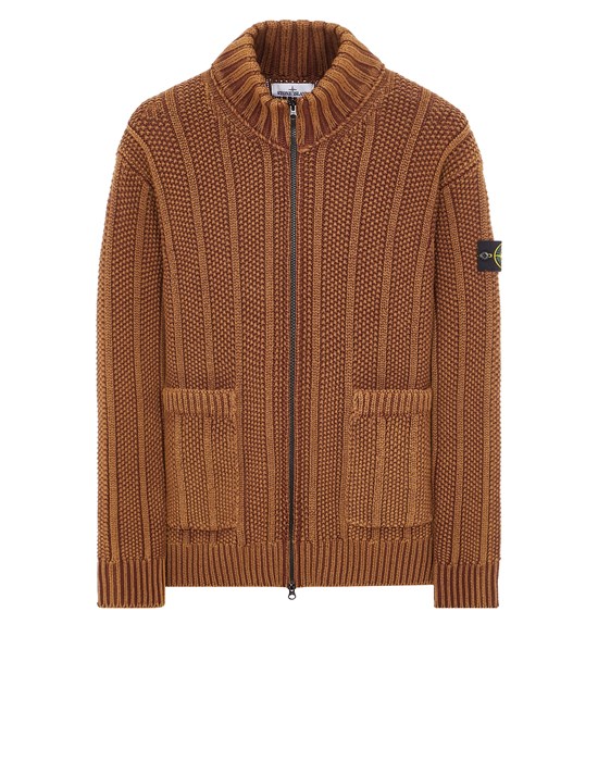  STONE ISLAND 567T1 ‘DUST COLOR’ TREATMENT Sweater Man Chestnut Brown