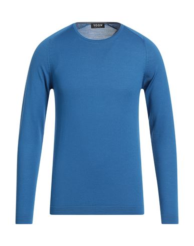 Yoon Man Sweater Azure Size 38 Merino Wool In Blue