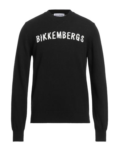 Bikkembergs Man Sweater Black Size 3xl Wool, Polyamide