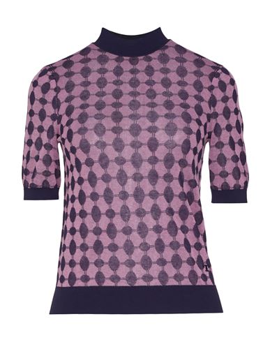 Shop Tory Burch Woman Sweater Lilac Size L Cotton, Nylon In Purple