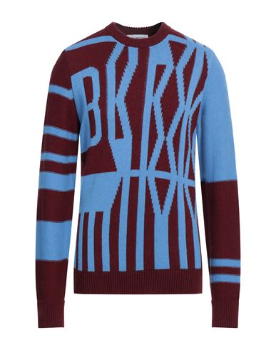 Bikkembergs Man Sweater Burgundy Size L Acrylic, Wool
