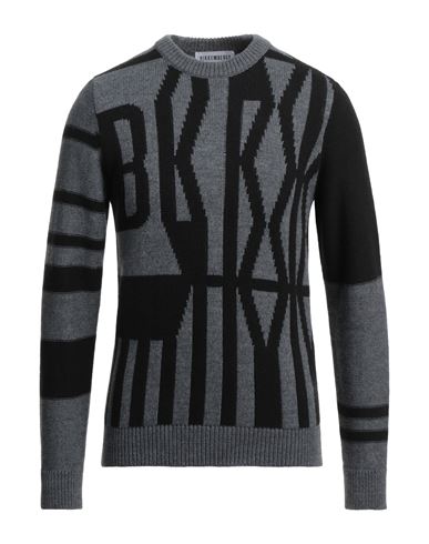 Bikkembergs Man Sweater Black Size L Acrylic, Wool
