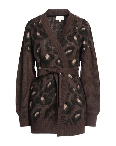 Kocca Woman Cardigan Dark Brown Size Xs Acrylic, Polyamide, Mohair Wool