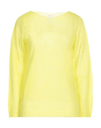 Vicolo Woman Sweater Yellow Size Onesize Mohair Wool, Polyamide, Wool In Green