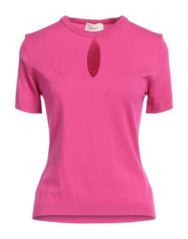 Vicolo Woman Sweater Fuchsia Size Onesize Viscose, Polyester, Polyamide In Pink