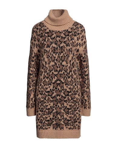 Red Valentino Woman Mini Dress Camel Size Xs Polyamide, Mohair Wool, Acrylic, Polyester, Wool In Beige